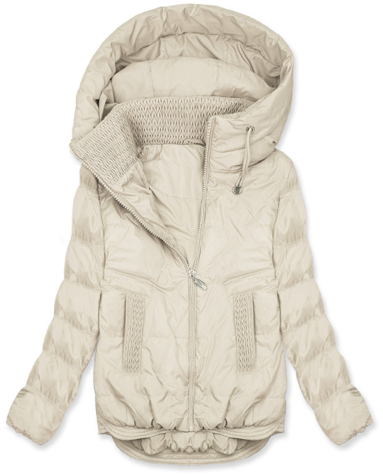 Átmeneti kapucnis dzseki - krémszínű