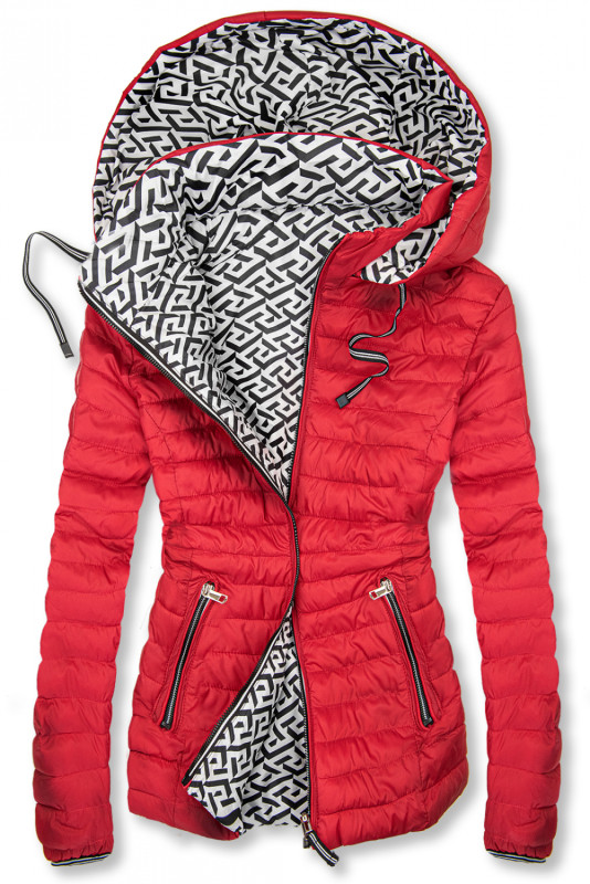 Piros színű könnyű kifordítható dzseki