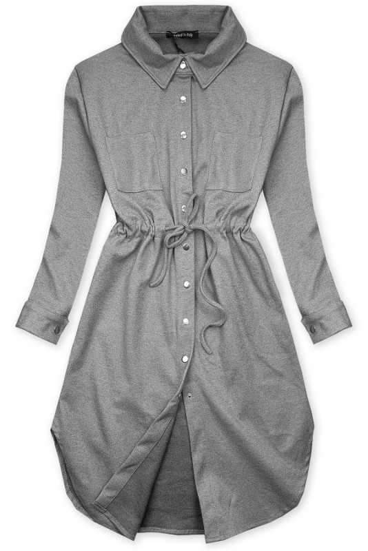 Szürke színű meleg ingruha