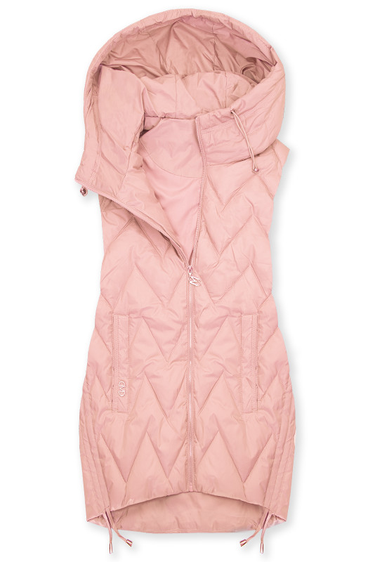 Világos rózsaszínű hosszított mellény