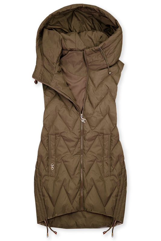 Csokoládébarna színű hosszított mellény