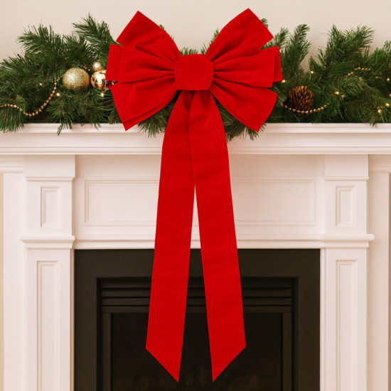 Piros nagy karácsonyi masni 45,7 x 91,4 cm