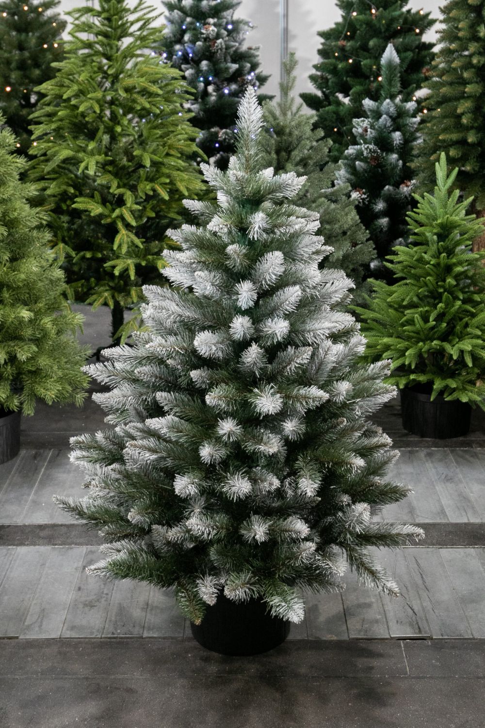MONTANA mű lucfenyő karácsonyfa cserépben - 110 cm