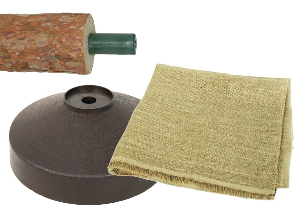 Természetes hatású lucfenyő karácsonyfa törzsön – 220 cm