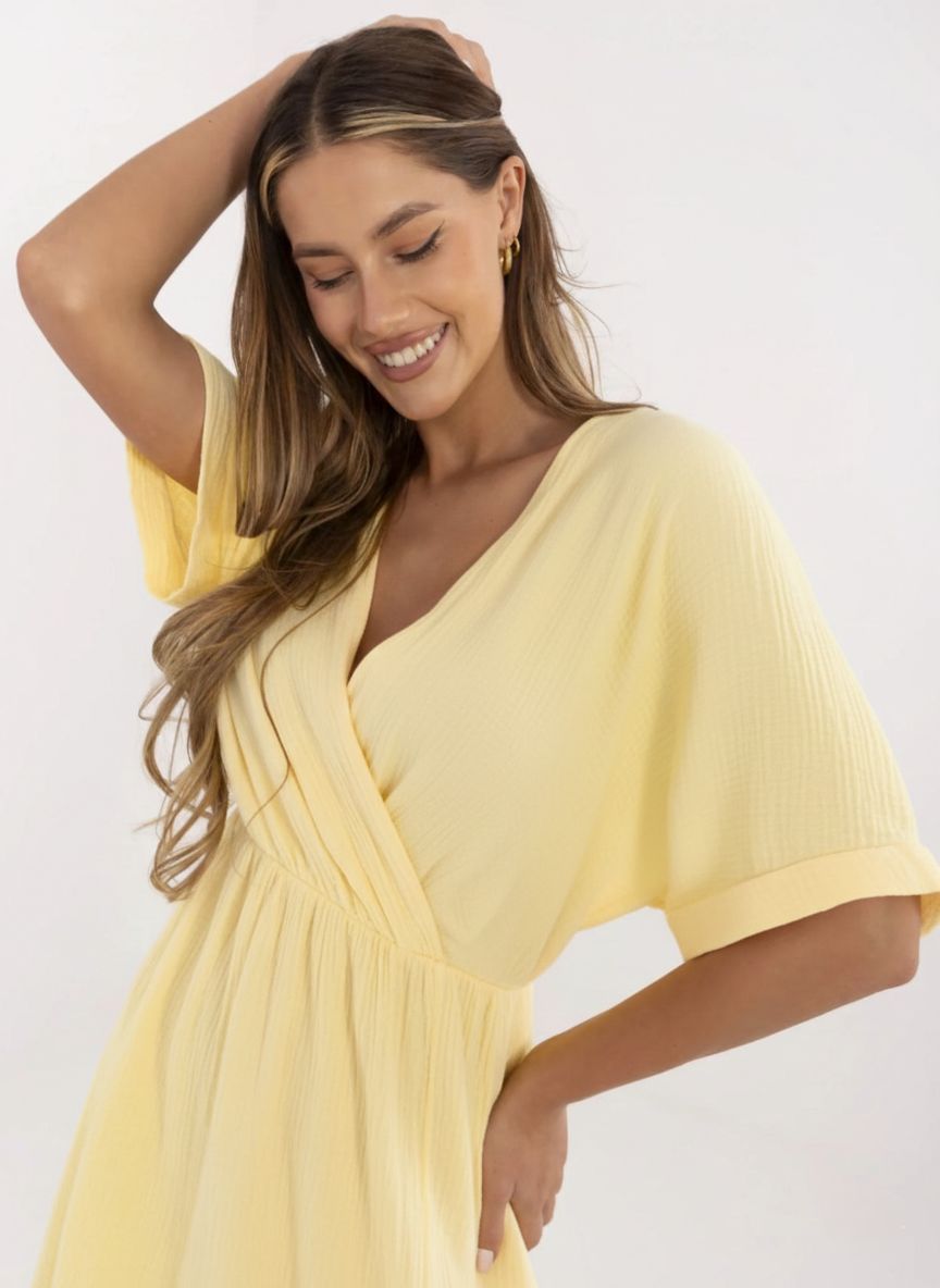 Sárga színű muszlin ruha