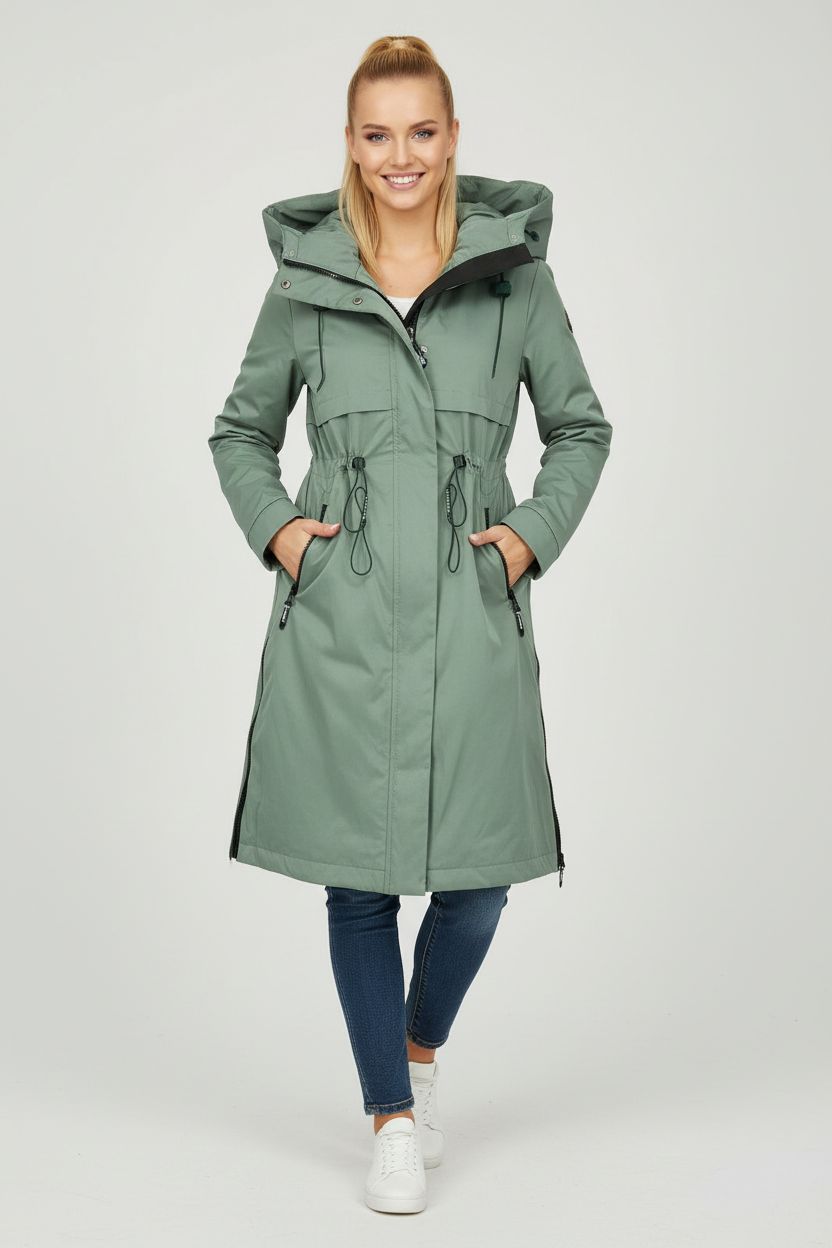 Zöld színű átmeneti kabát FASHION