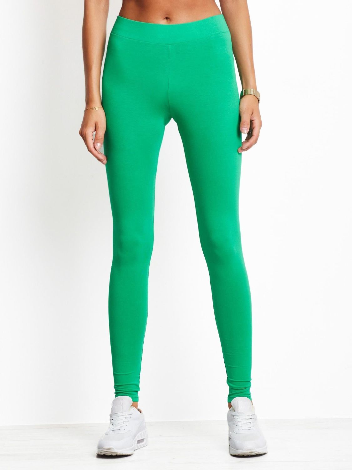 Zöld színű basic leggings