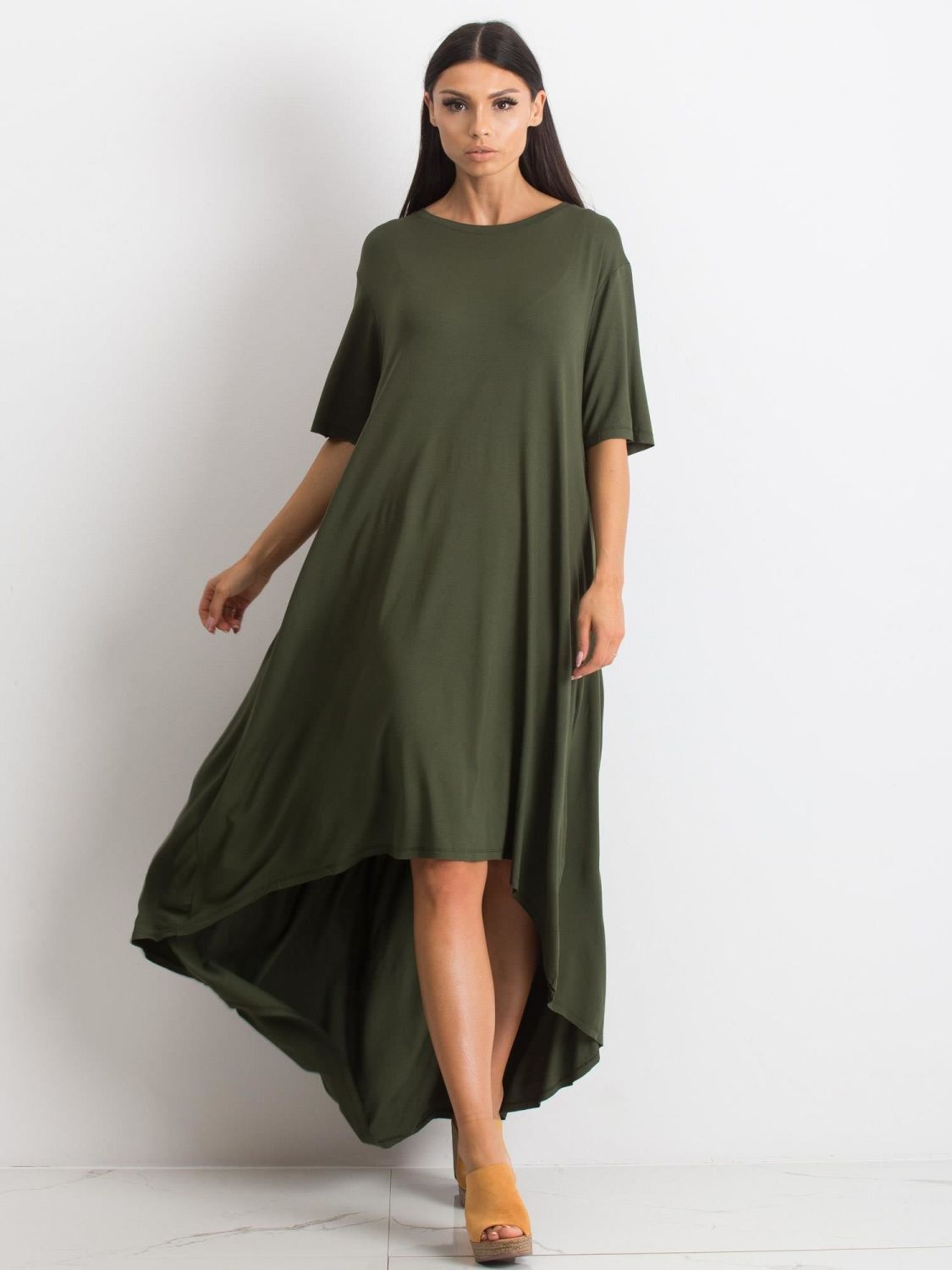 Khaki színű oversized ruha