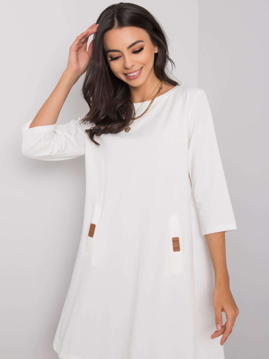 Fehér laza oversize ruha