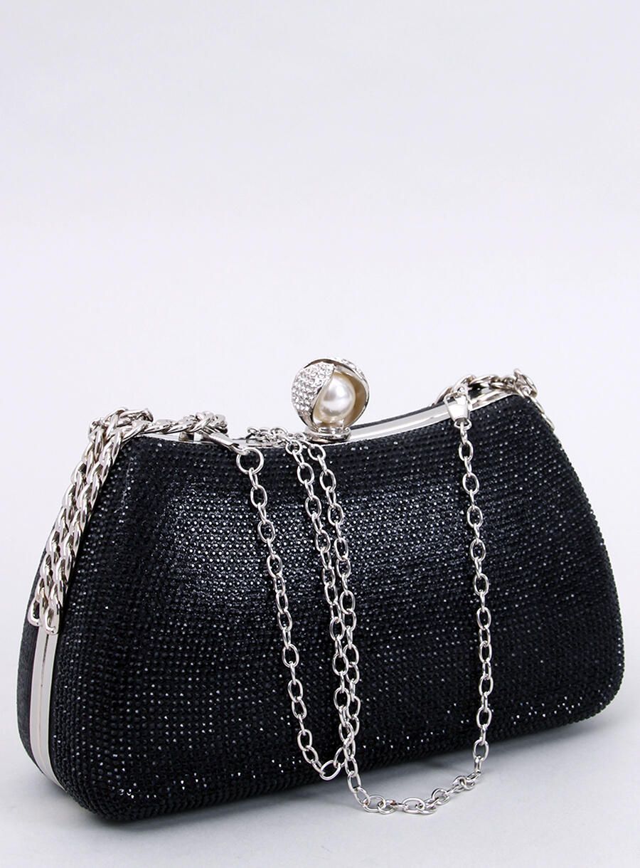 Alkalmi clutch kézitáska - fekete színű
