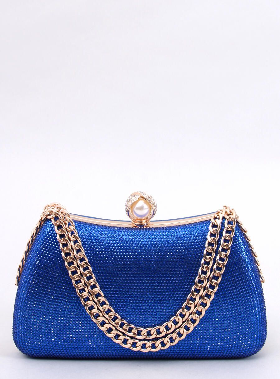 Alkalmi clutch kézitáska - kobaltkék színű