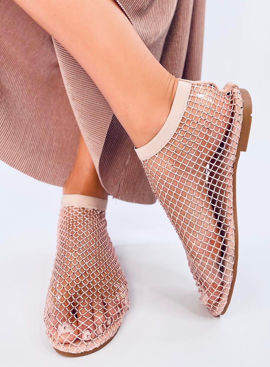 Női hálós szandál - rózsaszínű