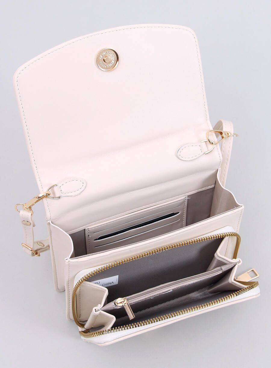 Kisméretű női kézitáska BELLA - világosbézs színű