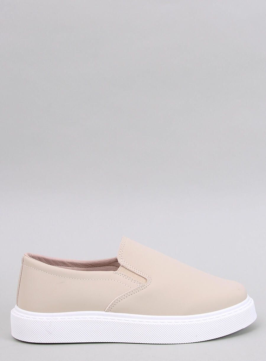 Slip-on női tornacipő - bézs színű