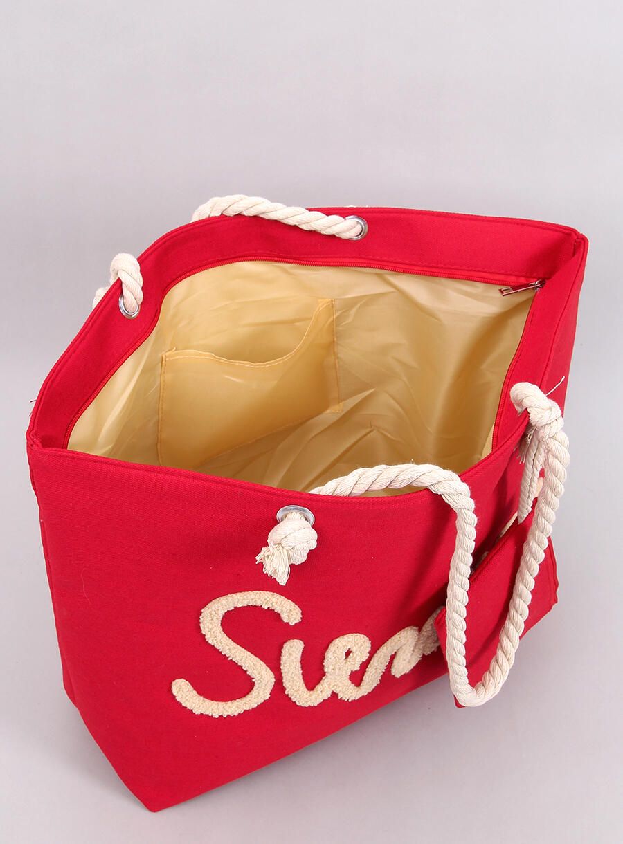 Piros színű strandtáska SUMMER