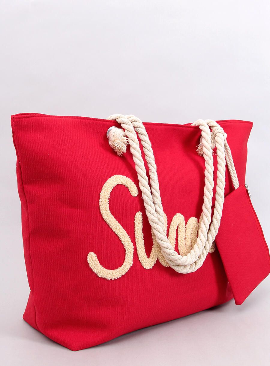 Piros színű strandtáska SUMMER