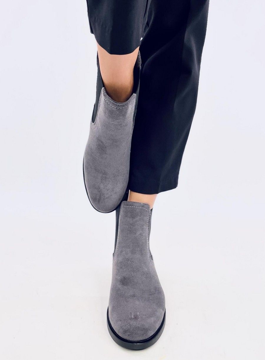 Alacsony szárú chelsea csizma - szürke színű