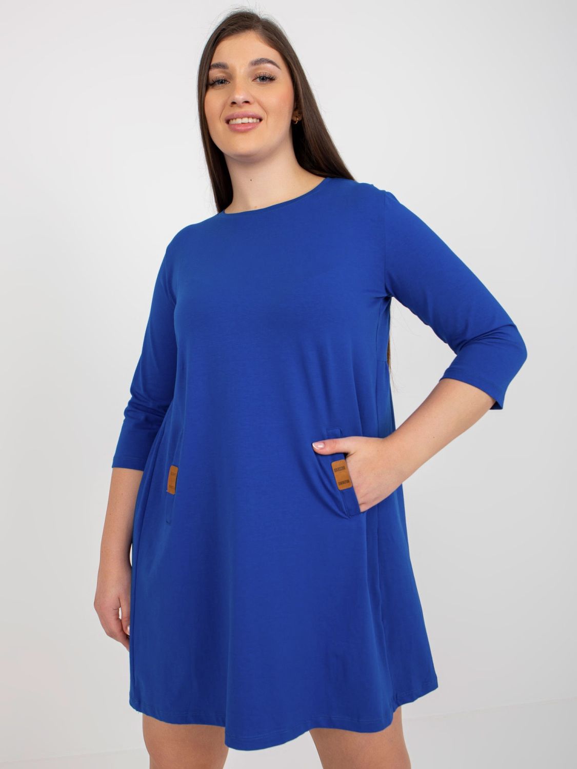 Kobaltkék színű oversize mini ruha