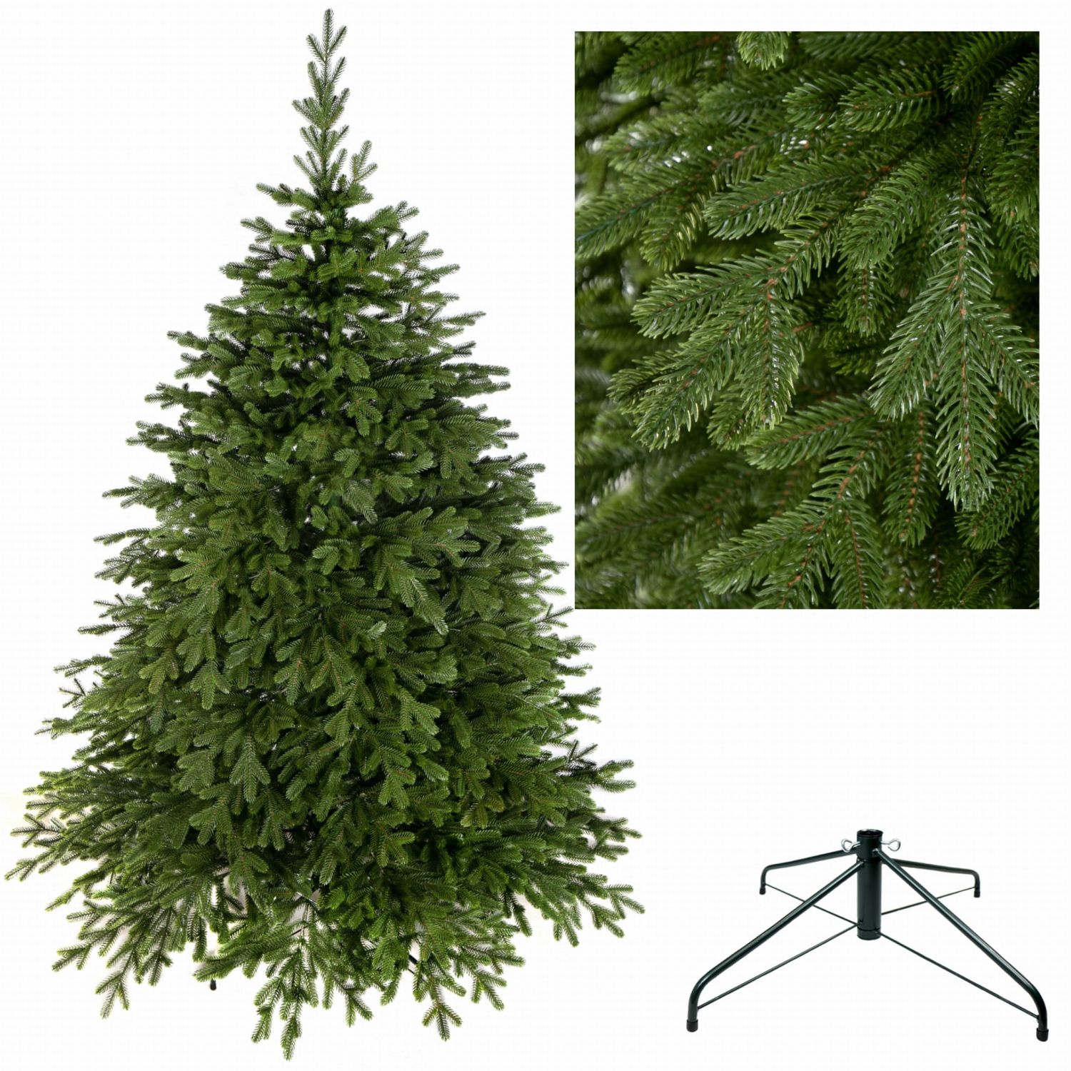 Mű karácsonyfa - Természetes lucfenyő LUXURY 220 cm