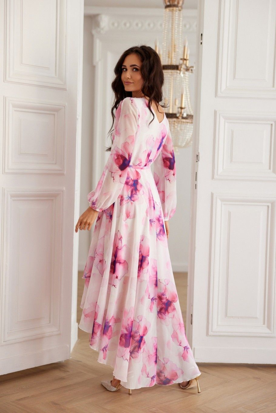 Fiorella – megköthető sifon midi ruha