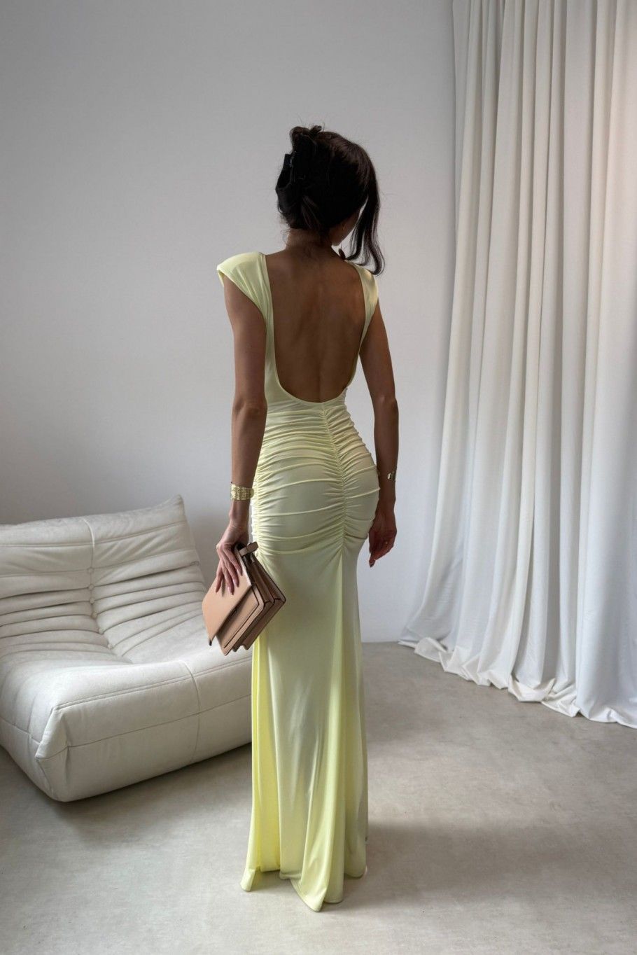 Aurelia sárga színű maxi ruha