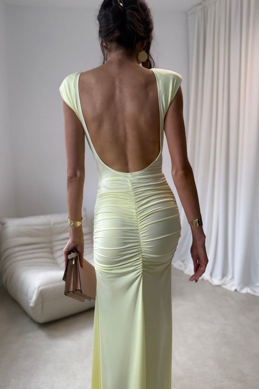 Aurelia sárga színű maxi ruha