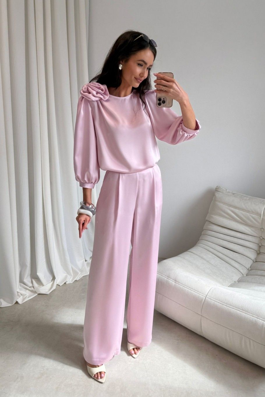 Giana világos rózsaszínű blúz