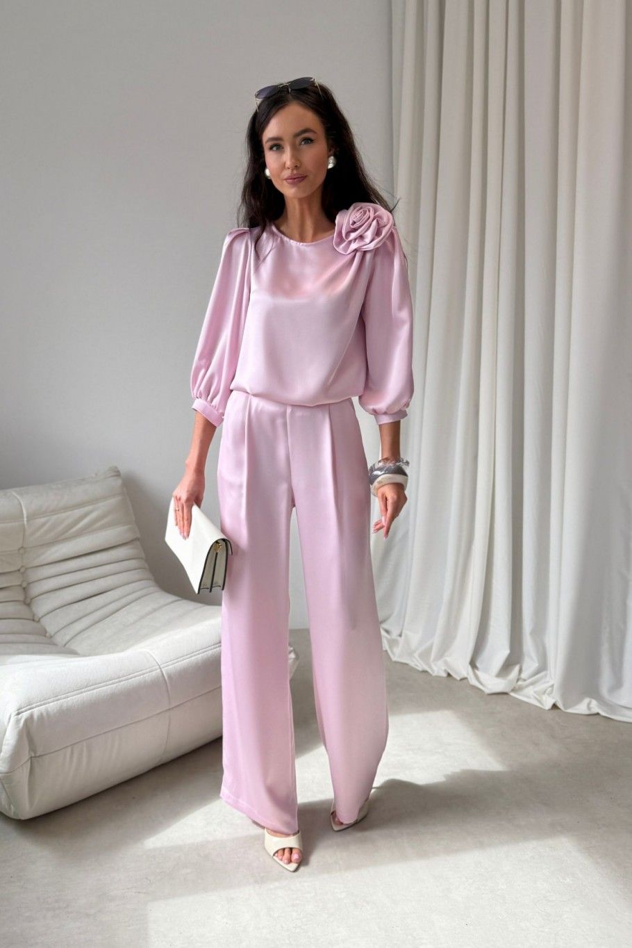 Giana világos rózsaszínű blúz