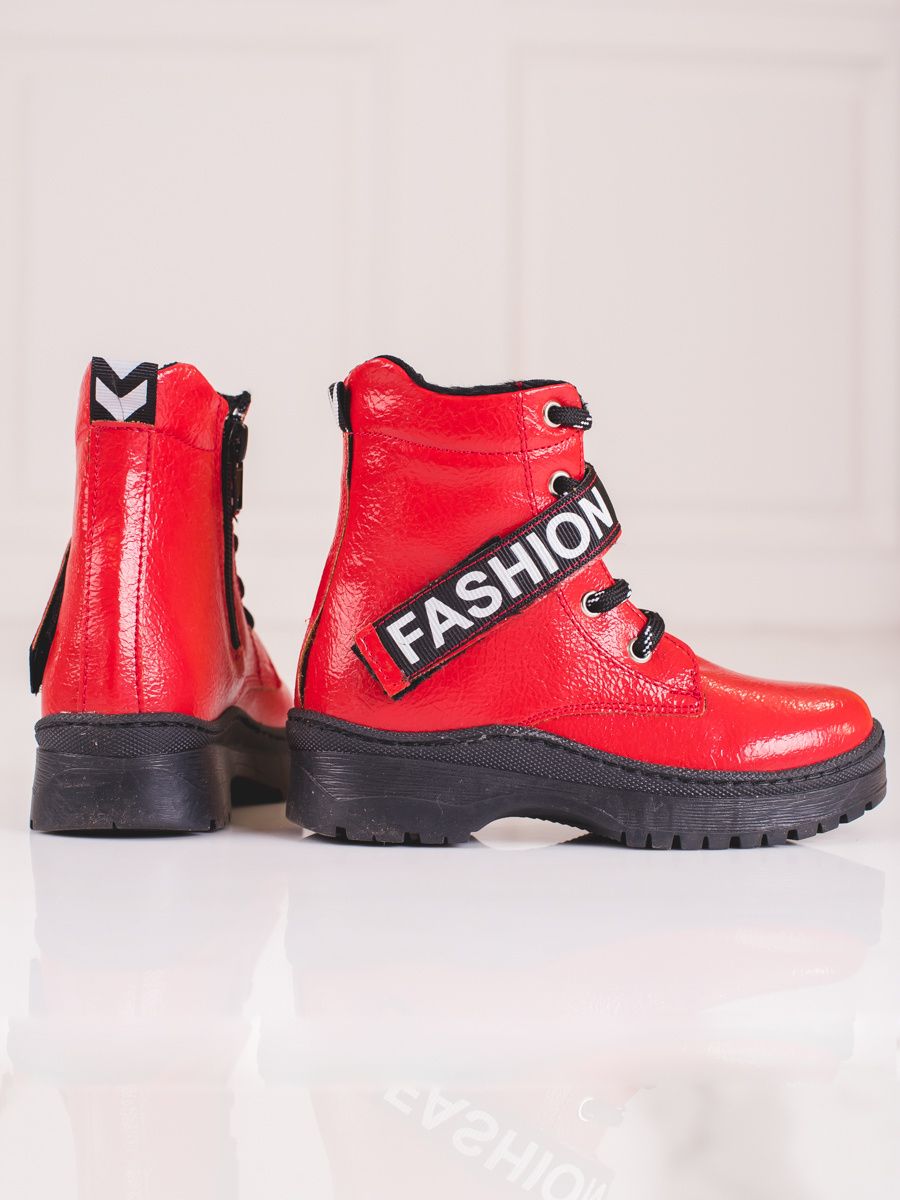 Piros színű lány csizma Fashion