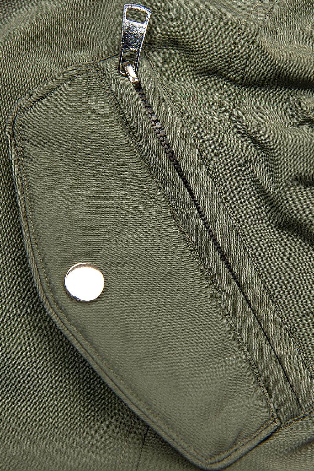 Kifordítható átmeneti parka - khaki és fekete színű
