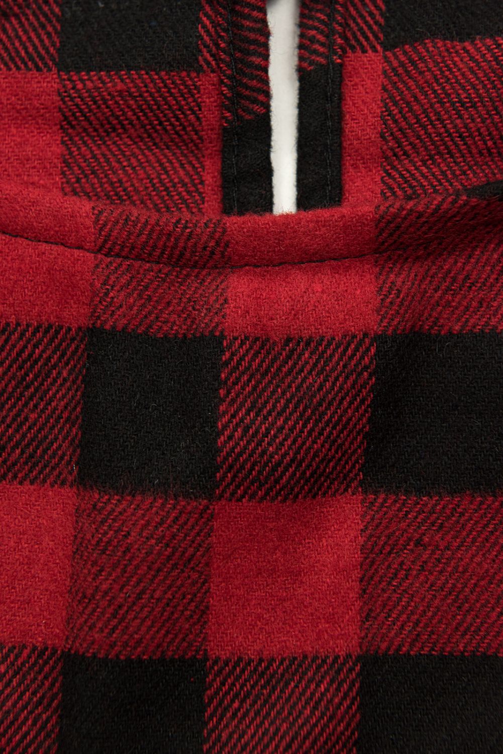 Piros színű A-vonalú kockás ruha