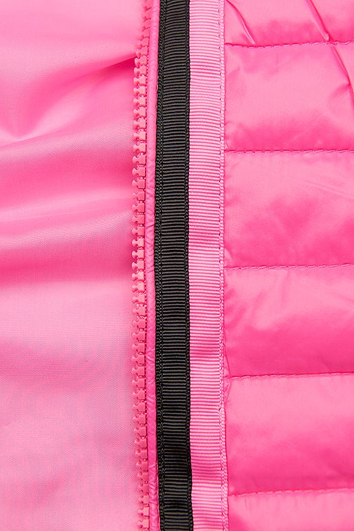 Rózsaszínú fényes steppelt dzseki