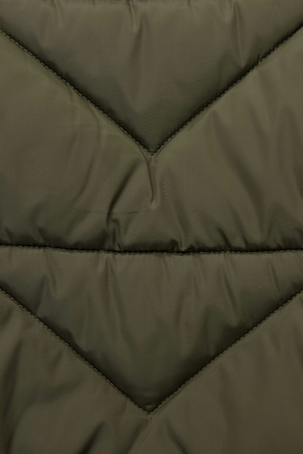 Elegáns téli kabát szőrmével - khaki színű