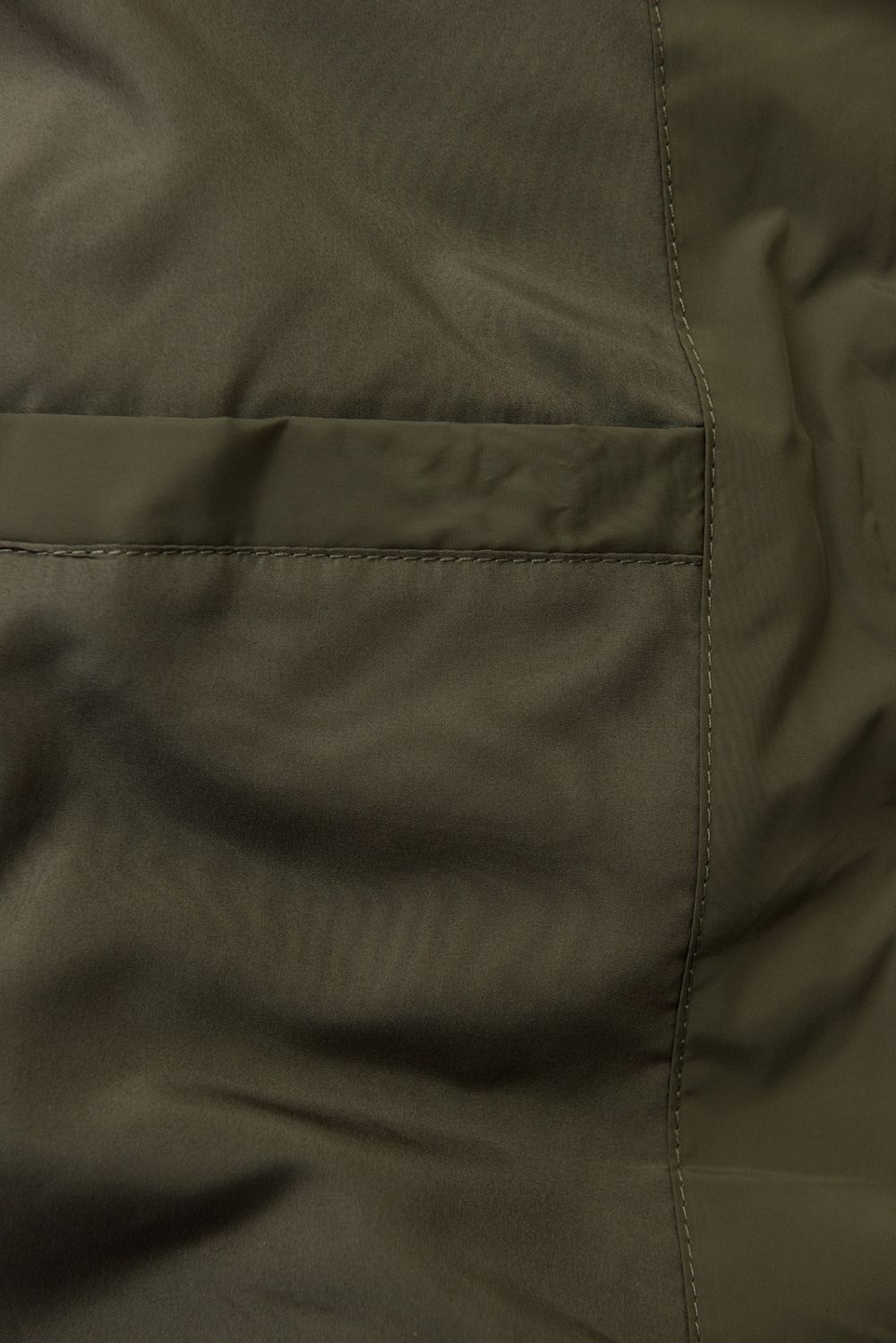 Elegáns téli kabát szőrmével - khaki színű