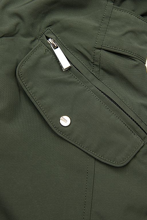 Kifordítható kabát behúzással - khaki és fekete színű