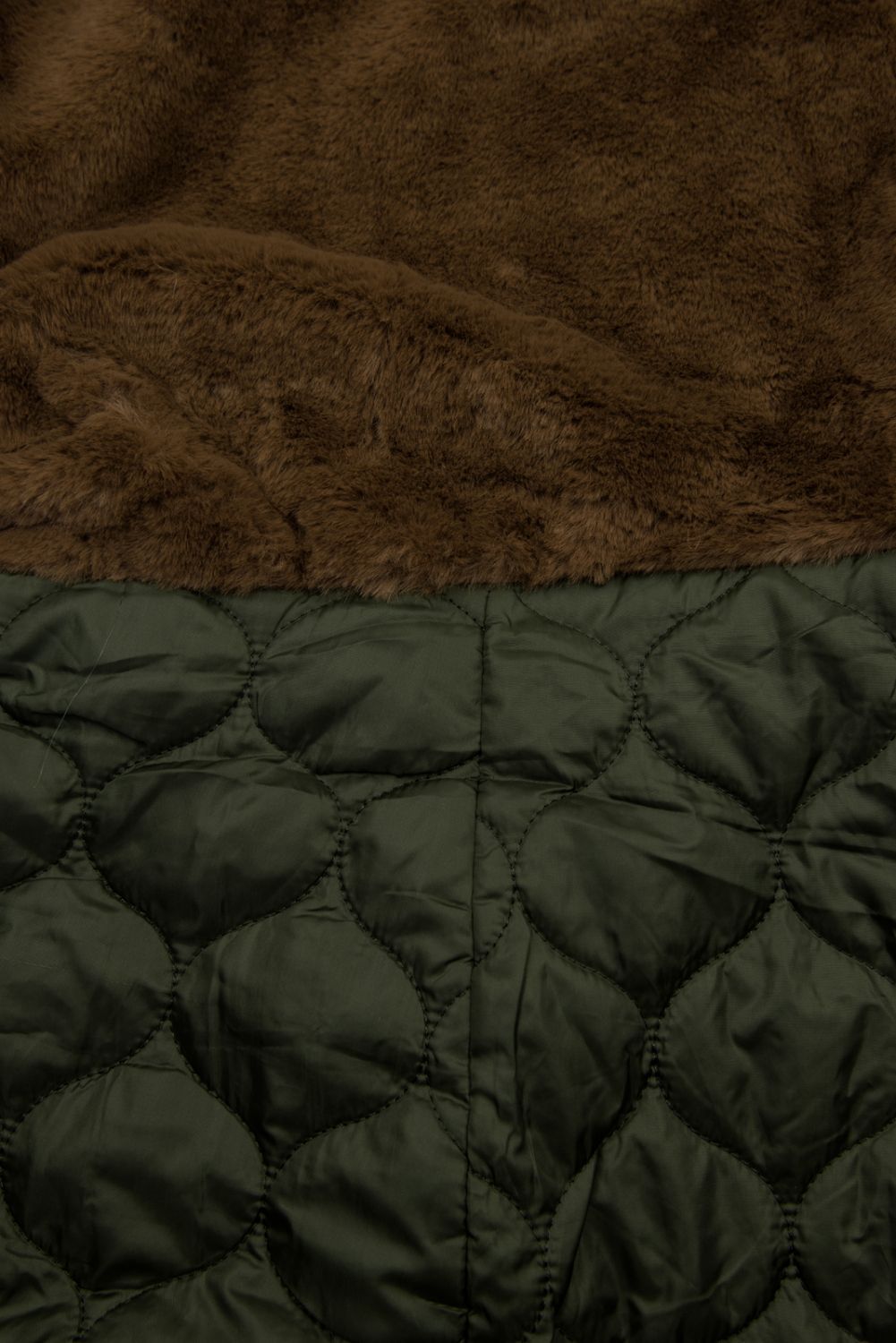 Átmeneti bélelt parka - khaki színű