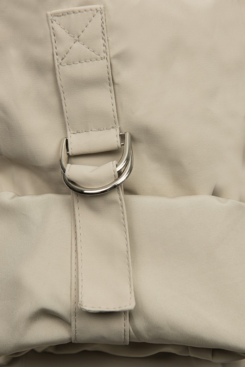 Bézs színű tavaszi parka levehető kapucnival