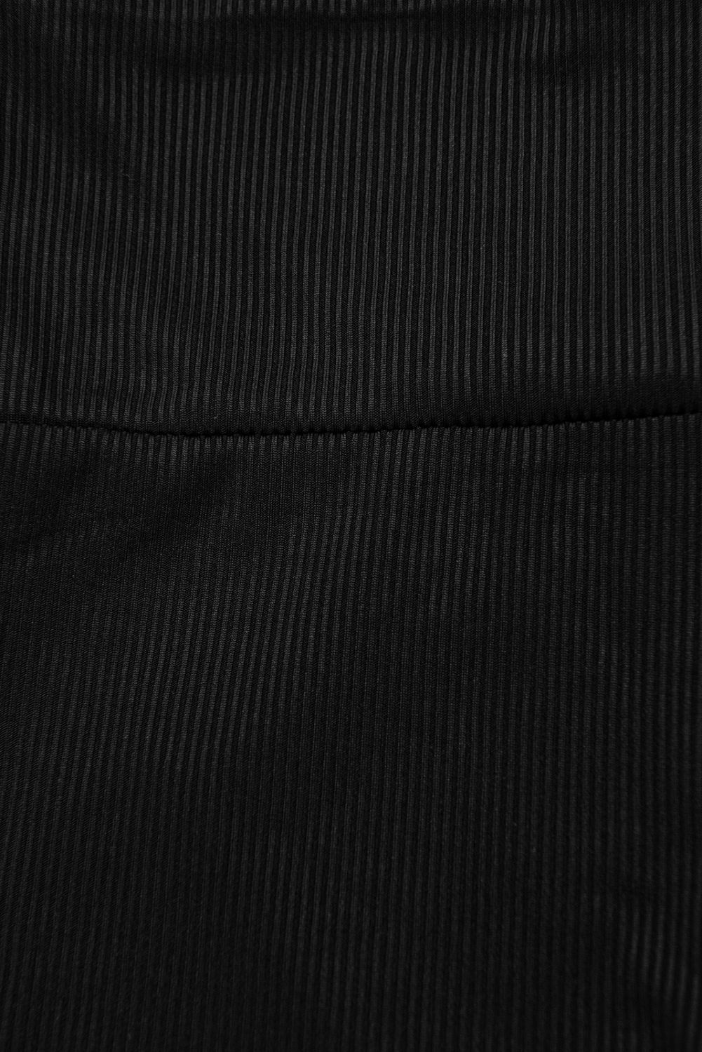 Fekete színű rovátkolt leggings