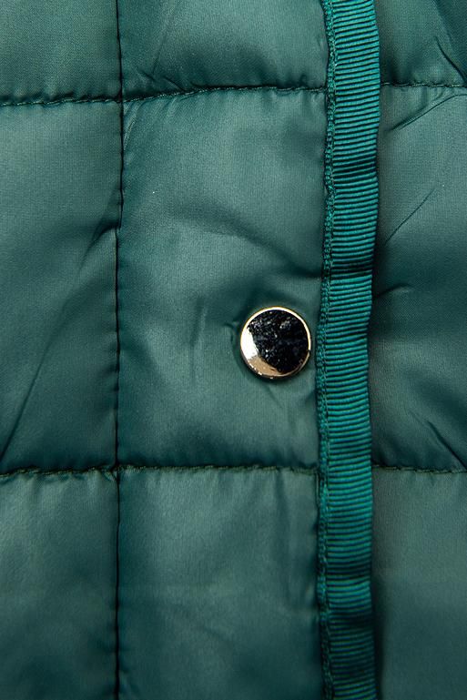 Zöld színű steppelt átmeneti dzseki