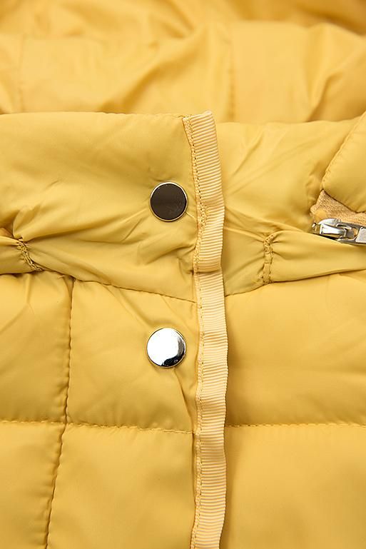 Sárga színű steppelt átmeneti dzseki