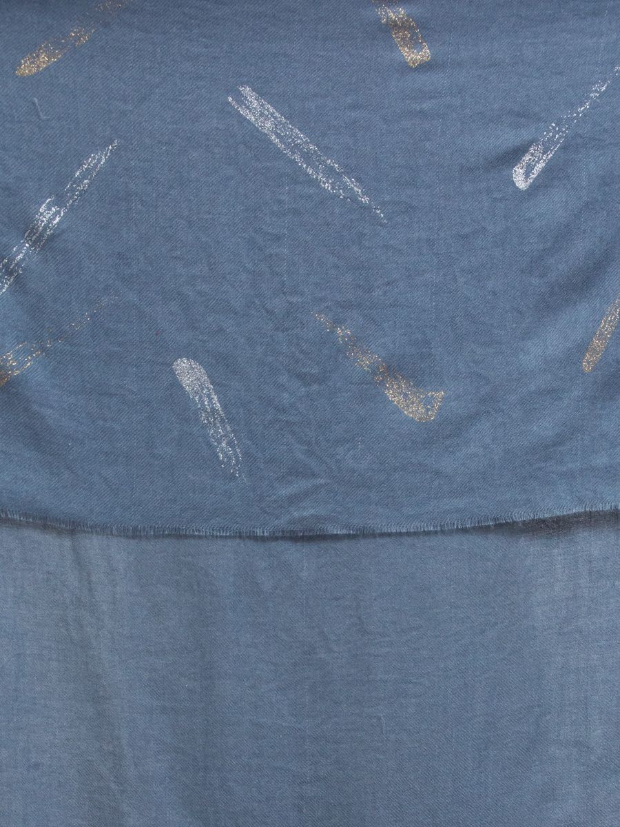 Kék színű textil sál