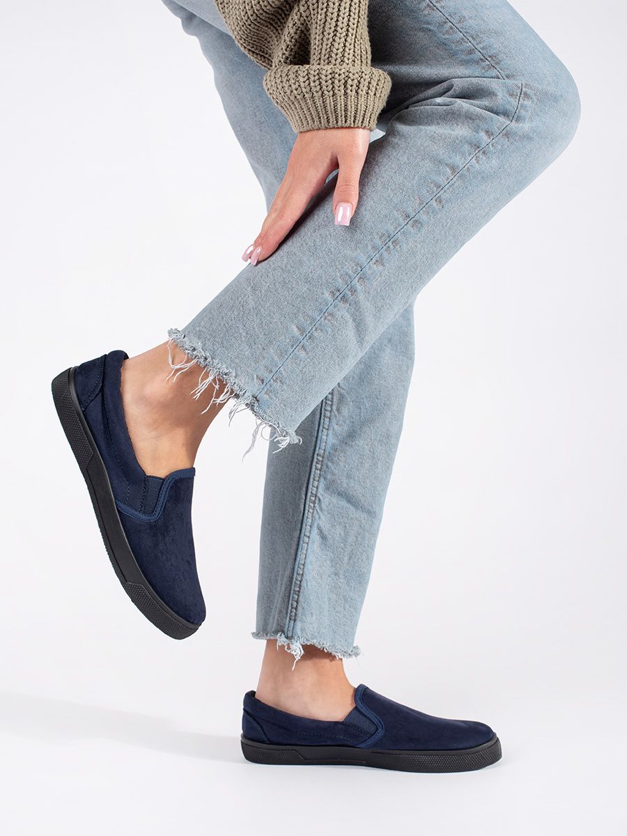 Kék slip-on sportcipők