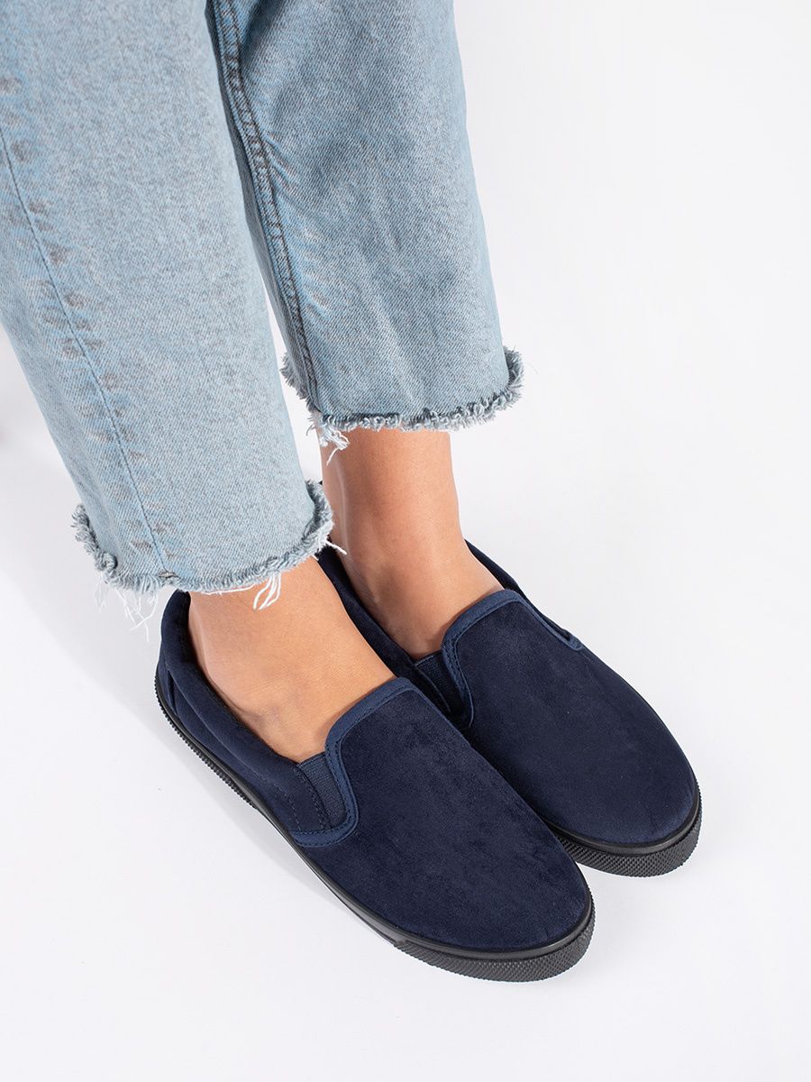 Kék slip-on sportcipők