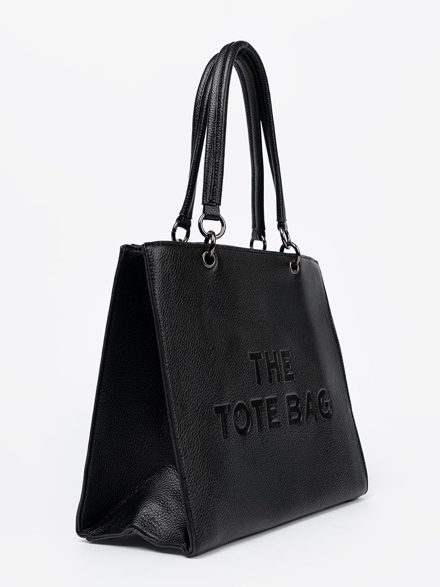 Klasszikus fekete színű shopper táska TOTE