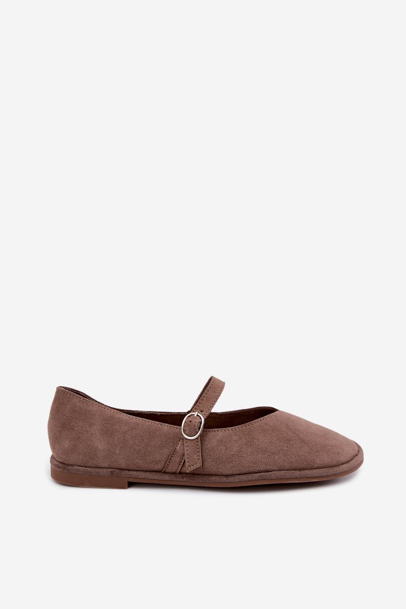 Barefoot balerina pánttal bézs velúrból