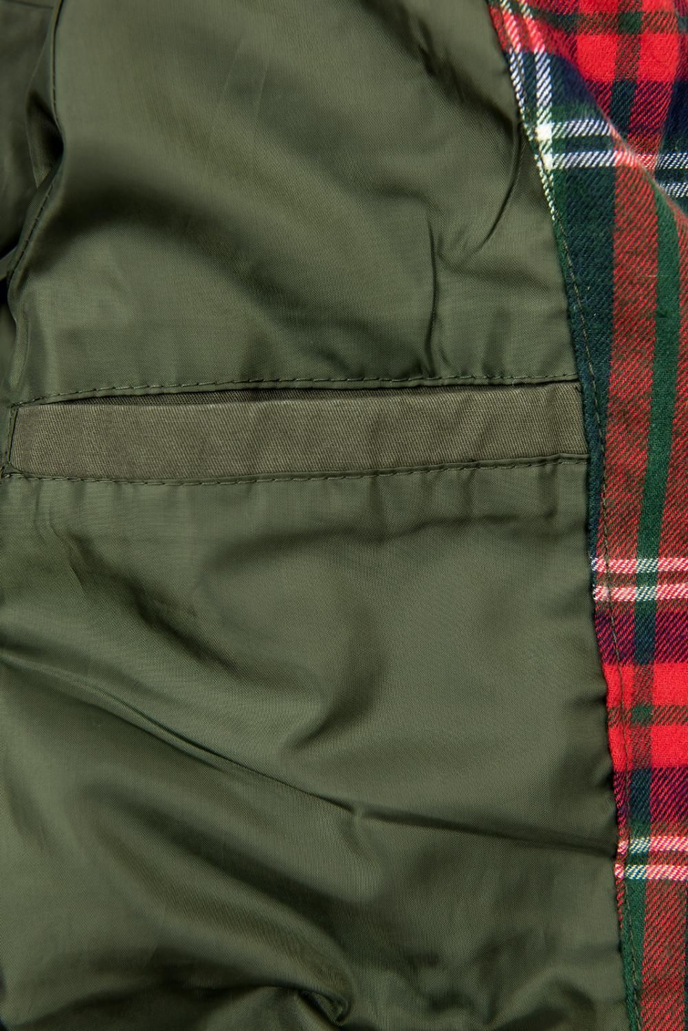 Khaki színű átmeneti parka kabát