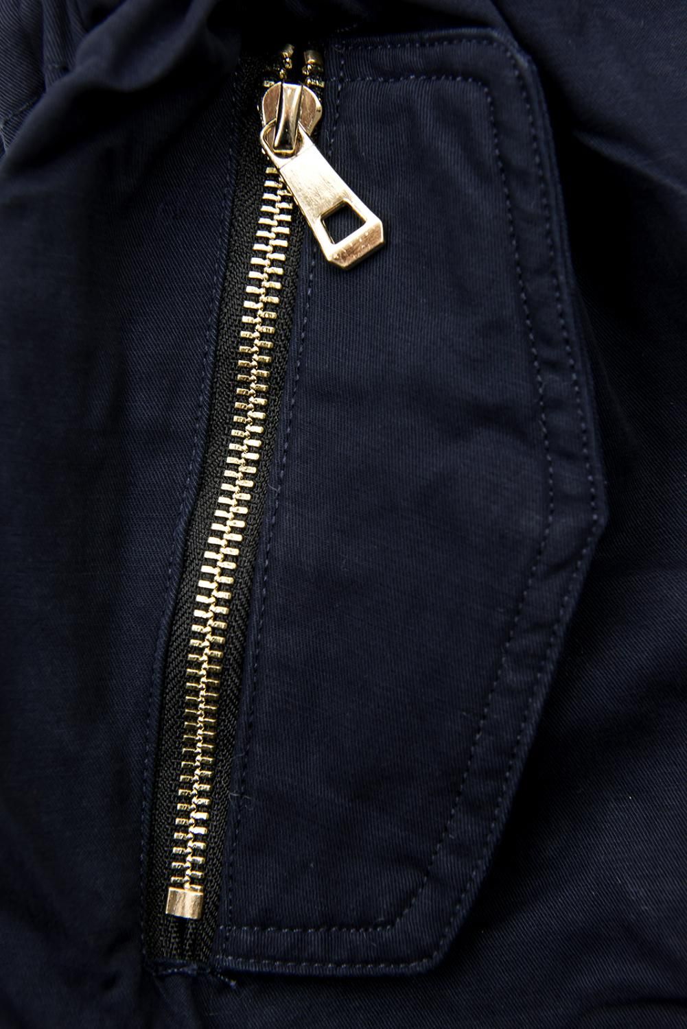 Sötétkék színű átmeneti parka kabát