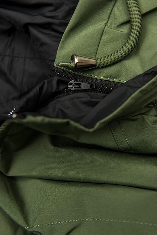 Tavaszi kifordítható parka, khaki és fekete színű
