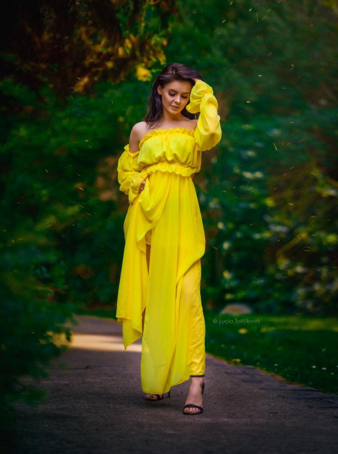 Korall színű hosszú nyári ruha