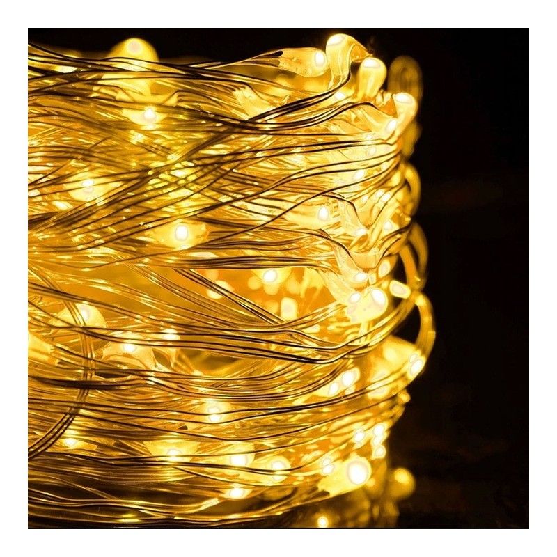 Karácsonyi fényfüzér – 200 LED, 20 m, meleg fehér